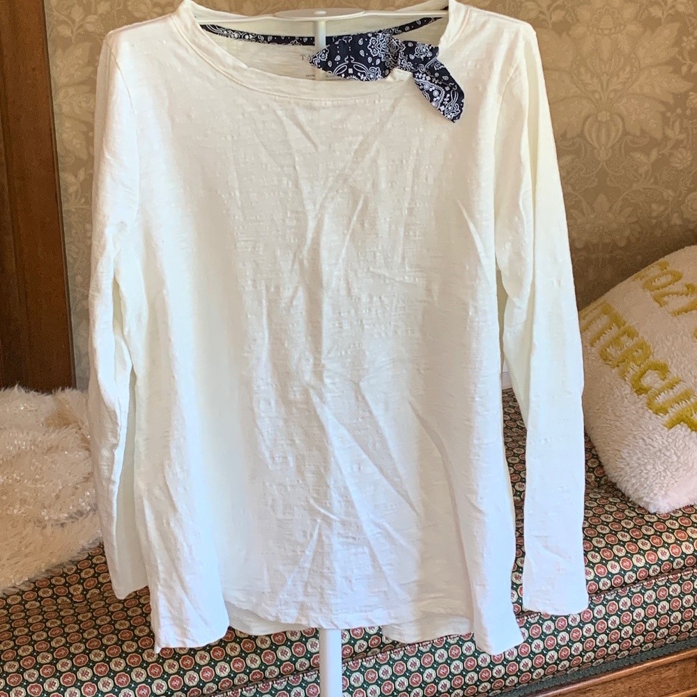 Talbots‎ long sleeve tee with bandana bow at beck. Tee haw!